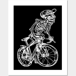 SEEMBO Skeleton Cycling Bicycle Cyclist Bicycling Biker Bike Posters and Art